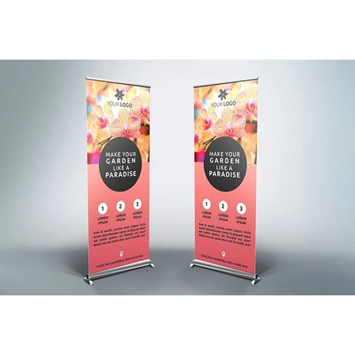 Soft Polyester Banner Fabric Grey Back